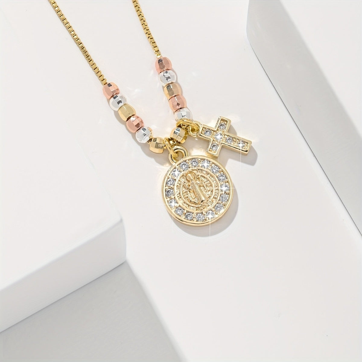 14k Vintage Cross Necklace