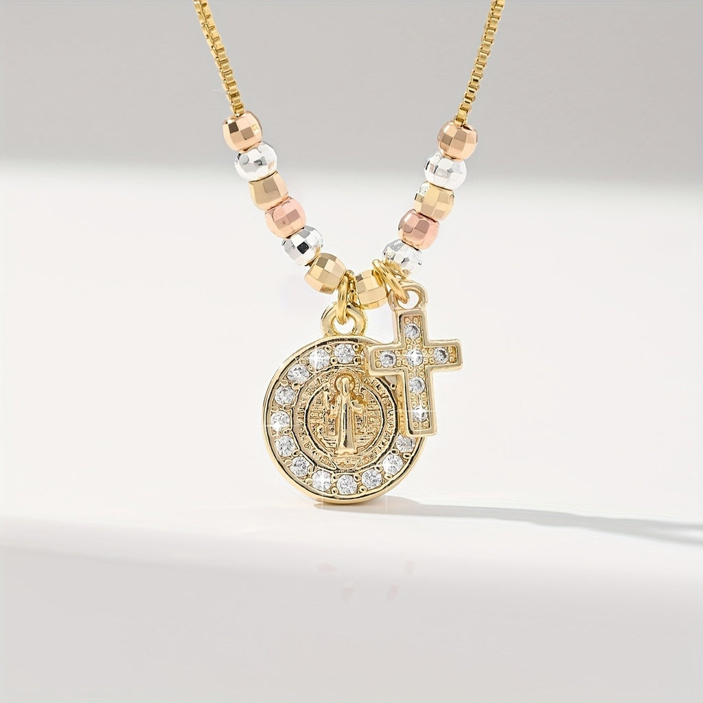 14k Vintage Cross Necklace
