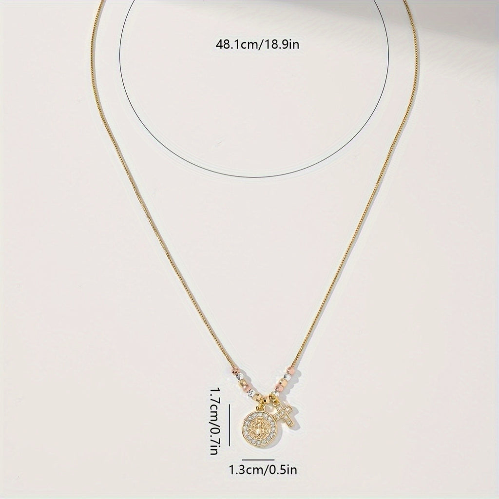 14k Vintage Cross Necklace