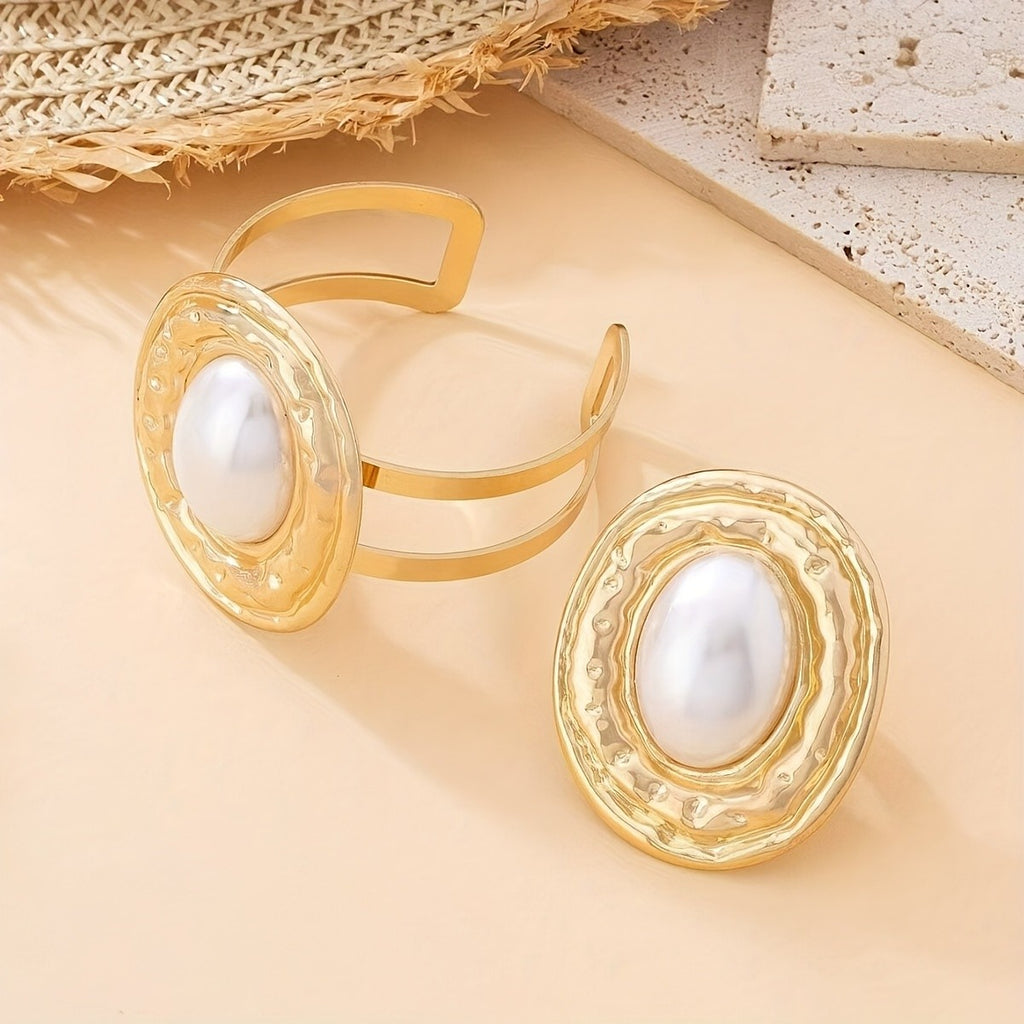 14k Vintage Pearl Jewelry Set