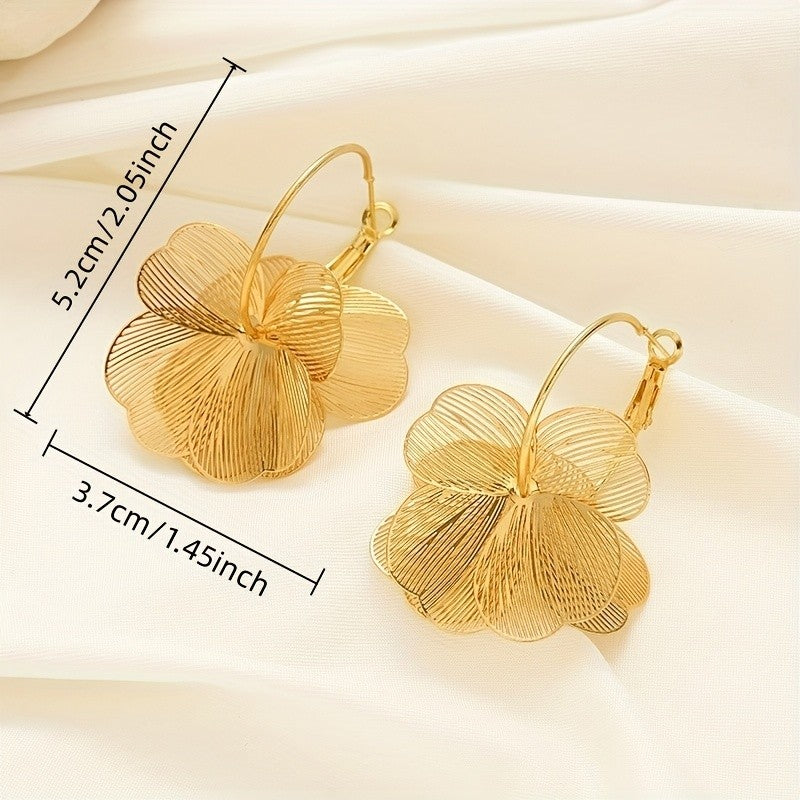 18k Vintage Flower Earrings