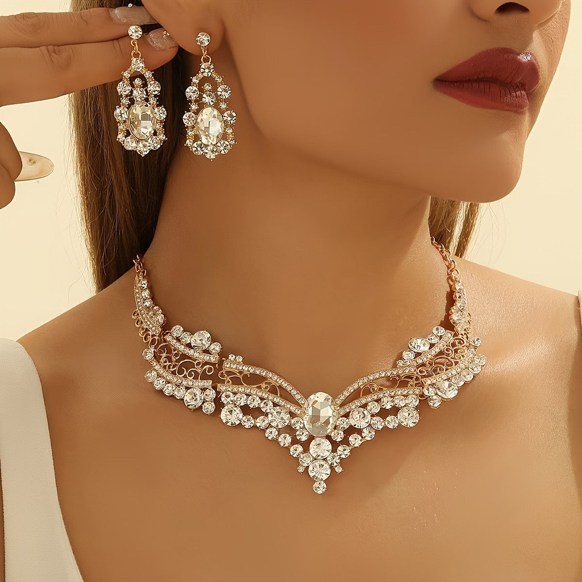 Vintage Crystal Jewelry Set