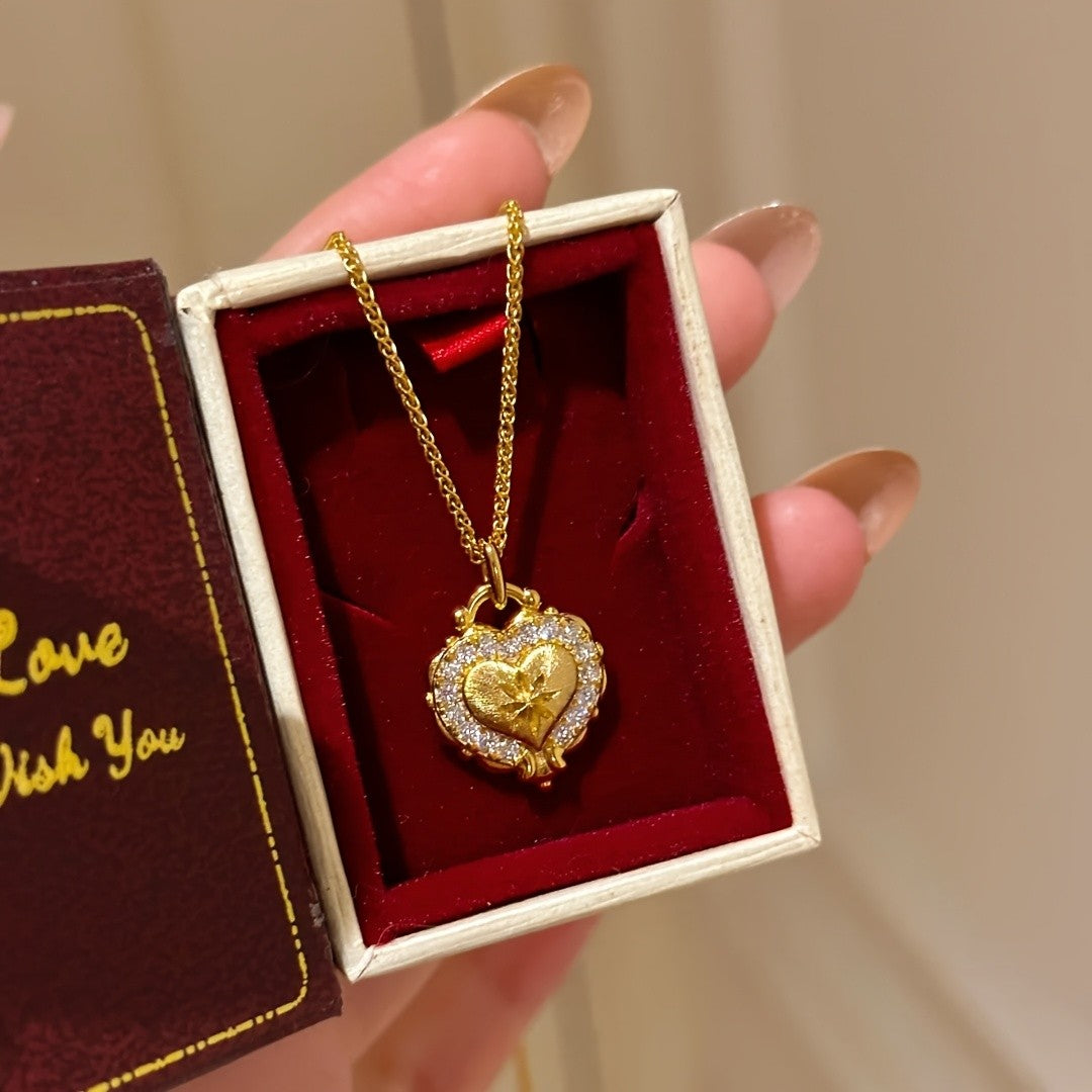 18k Vintage Heart Necklace