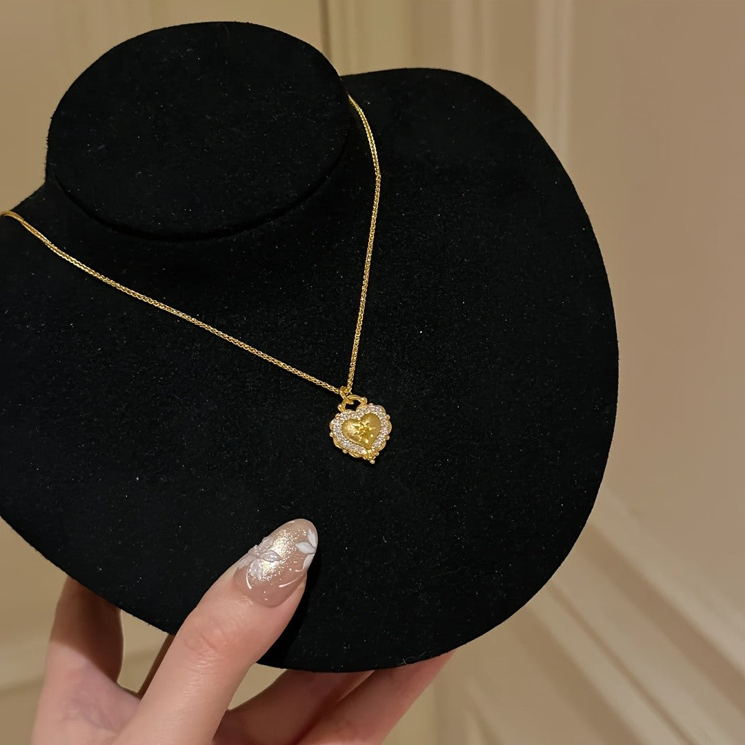 18k Vintage Heart Necklace