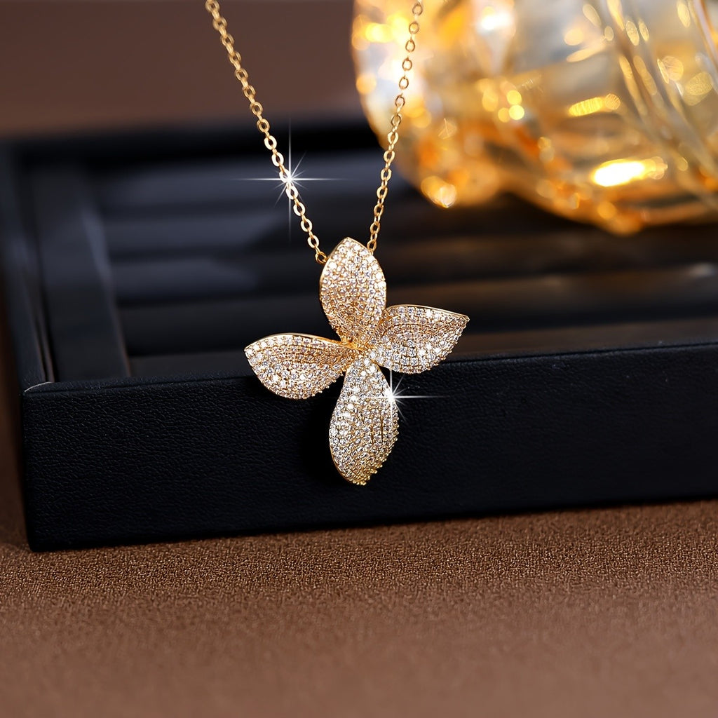 18k Elegant Flower Necklace