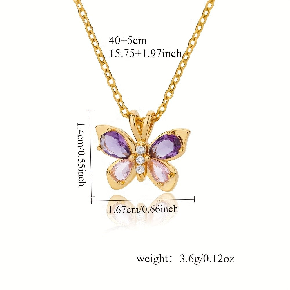 18k Elegant Butterfly Necklace