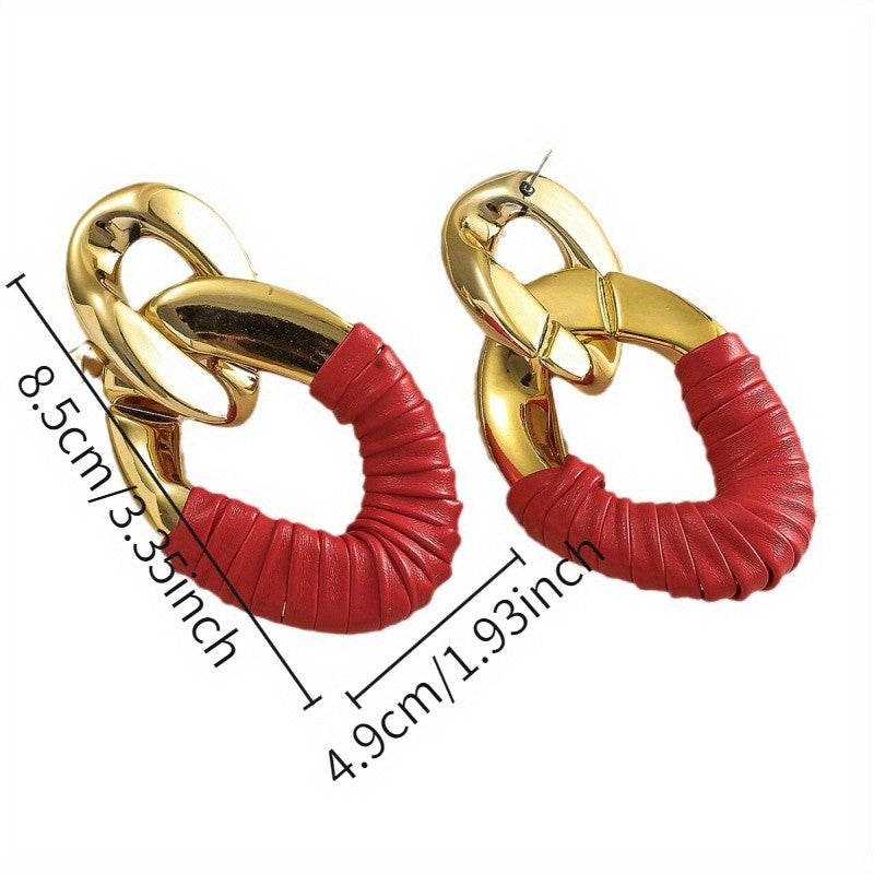 Geometric Wrapped Drop Earrings
