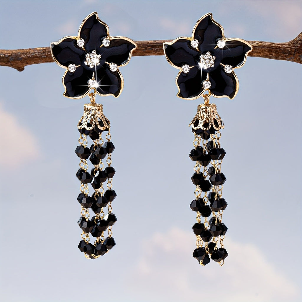 Elegant Flower Drop Earrings