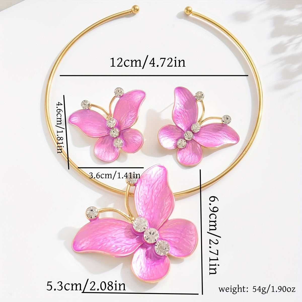 18k Boho Butterfly Jewelry Set