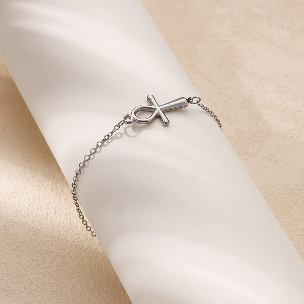 18k Elegant Ankh Bracelet