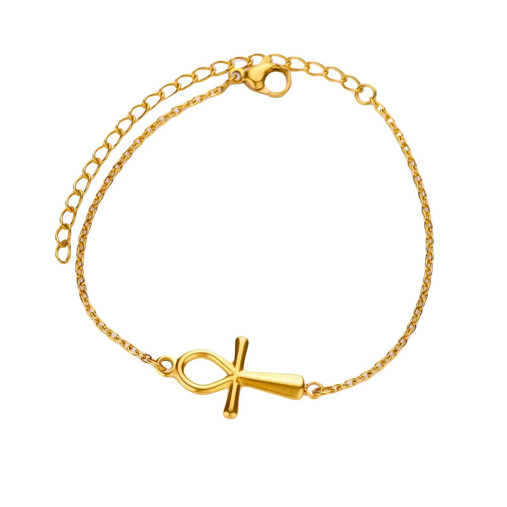 18k Elegant Ankh Bracelet