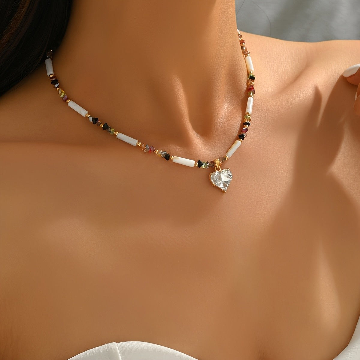 Elegant Boho Heart Necklace