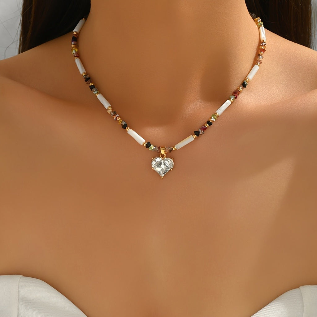 Elegant Boho Heart Necklace
