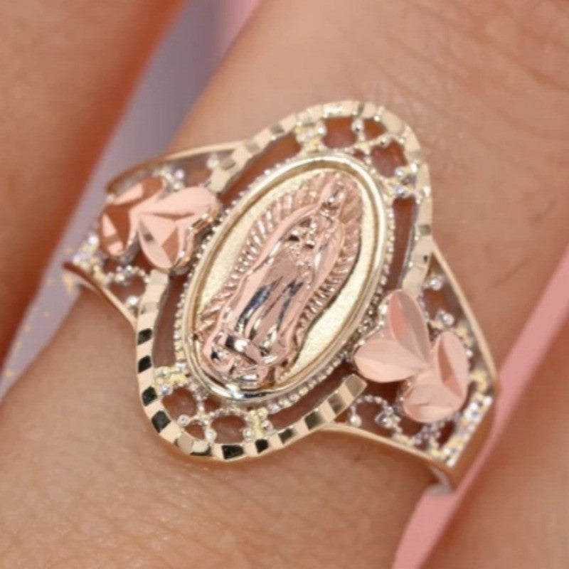 18k Vintage Virgin Mary Ring