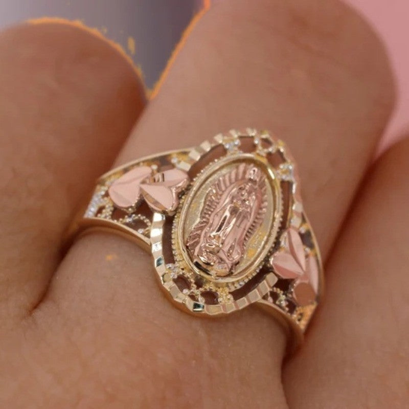 18k Vintage Virgin Mary Ring