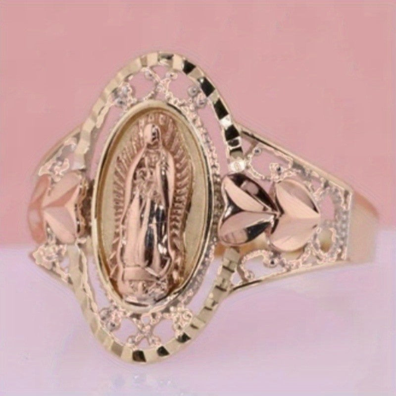 18k Vintage Virgin Mary Ring