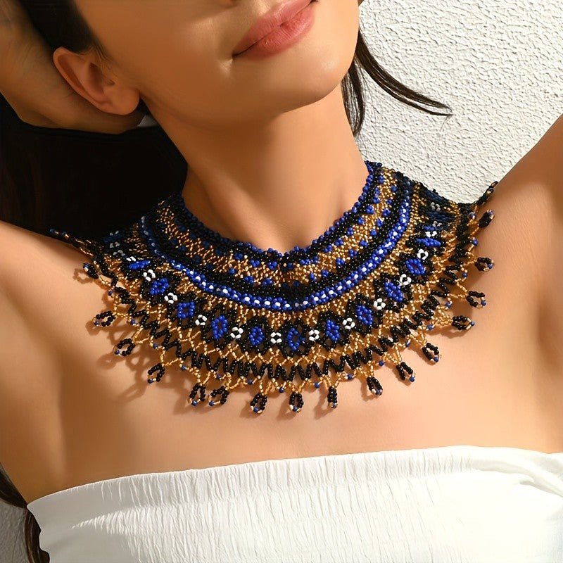 Boho Beaded Collar Necklace