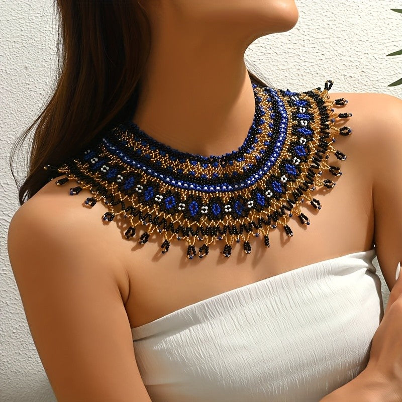 Boho Beaded Collar Necklace