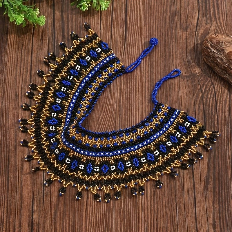 Boho Beaded Collar Necklace