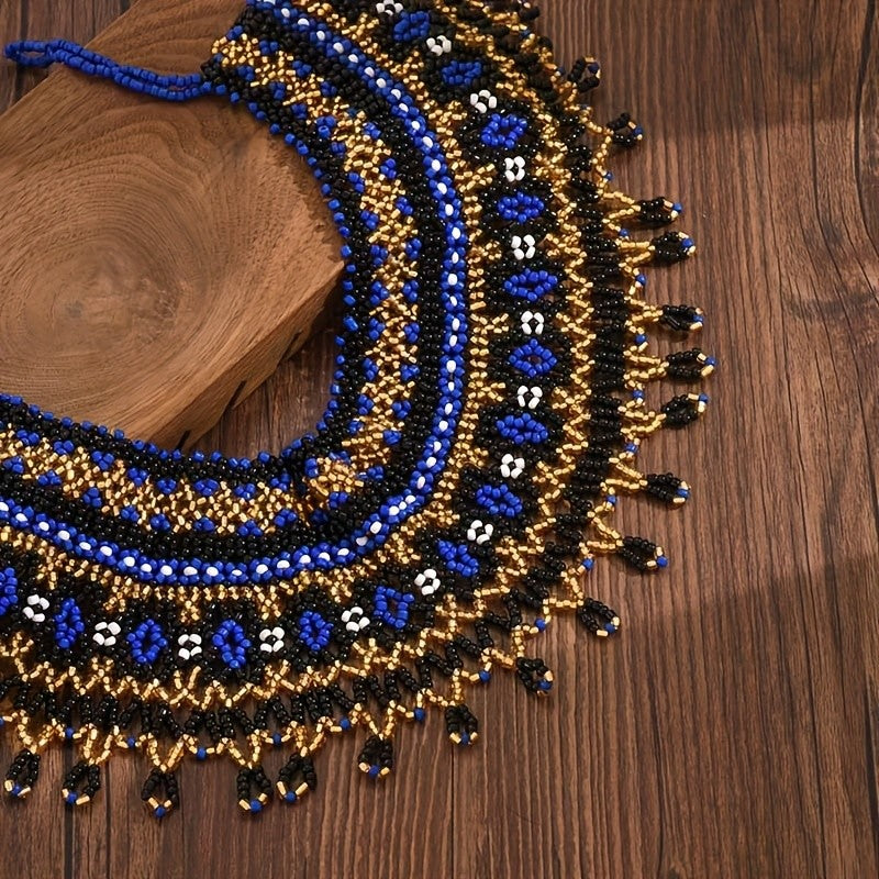 Boho Beaded Collar Necklace