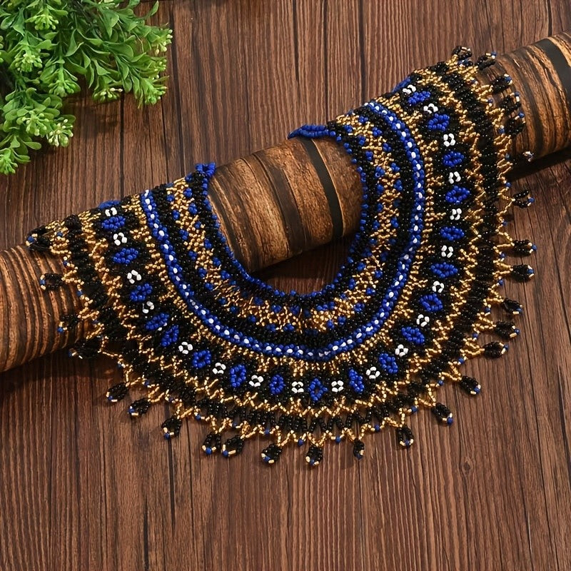 Boho Beaded Collar Necklace