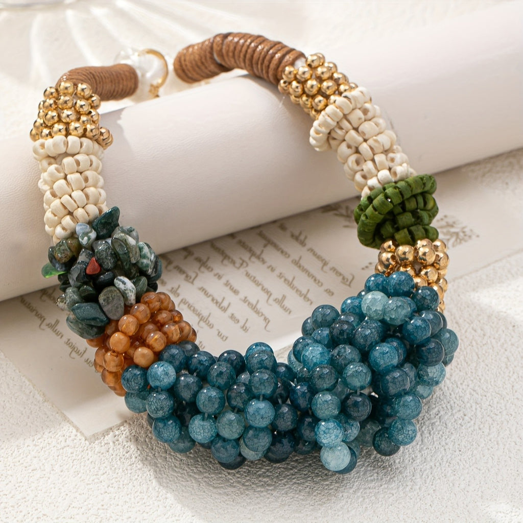 Boho Stone Beaded Necklace