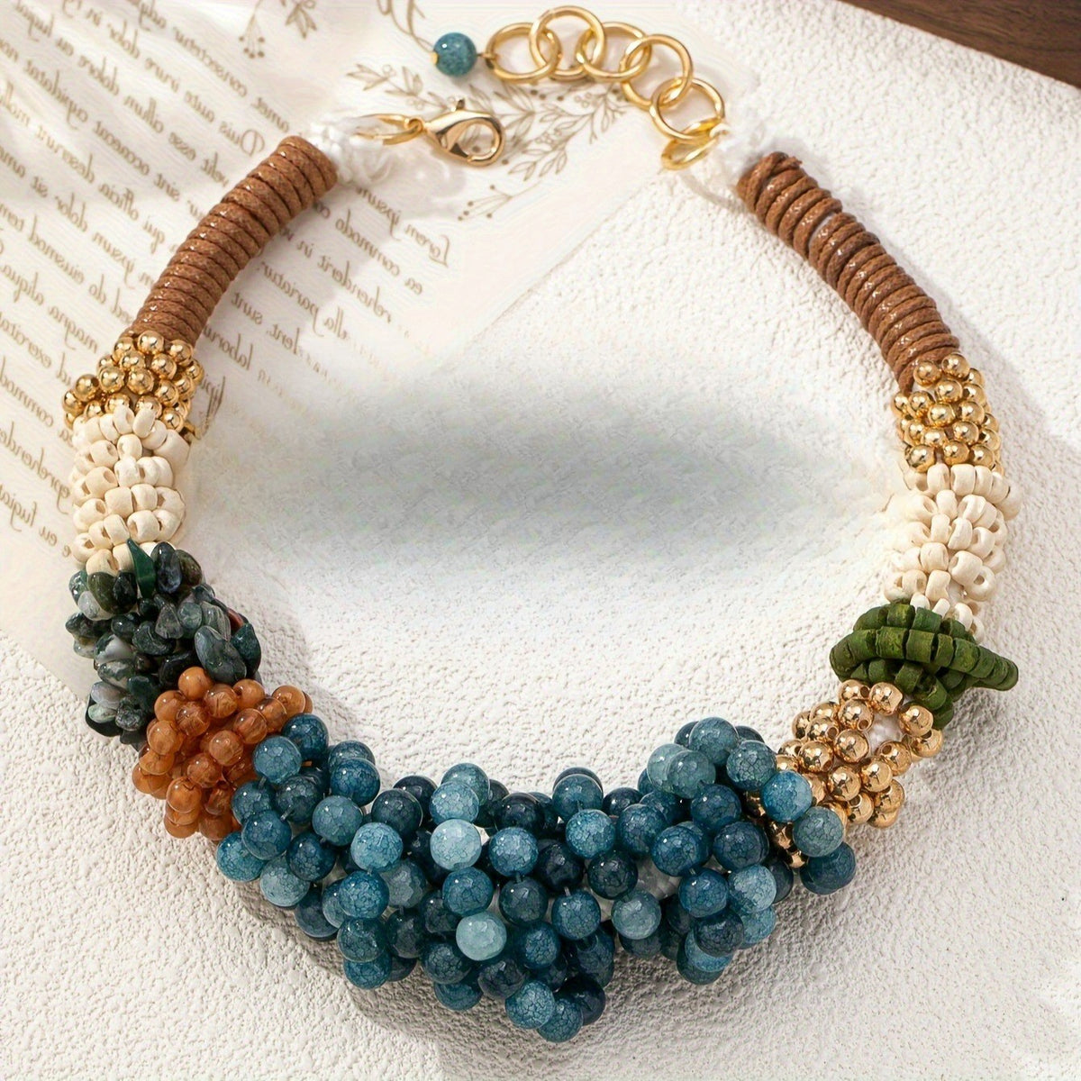 Boho Stone Beaded Necklace
