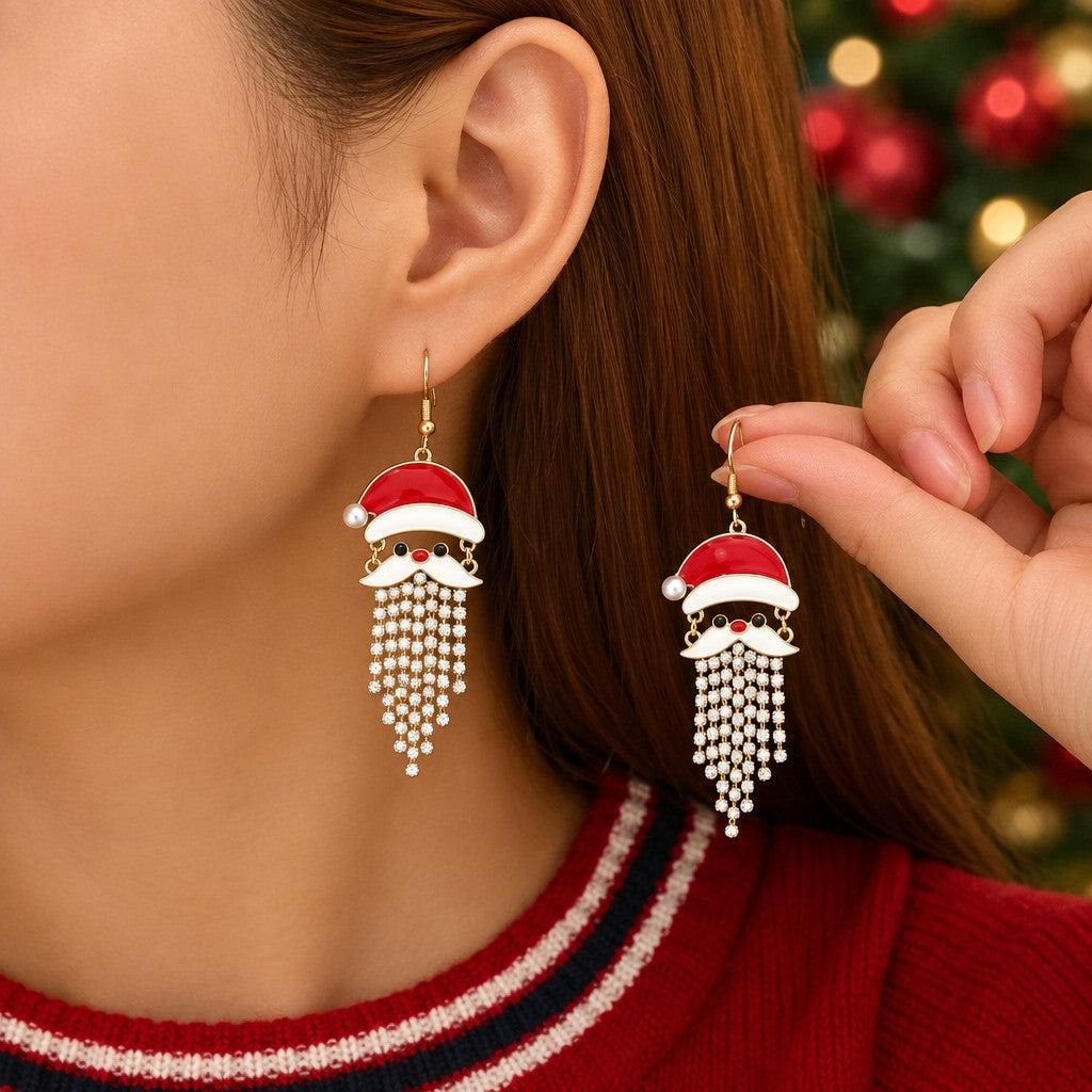 Cute Santa Drop Earrings