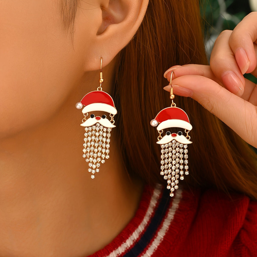 Cute Santa Drop Earrings