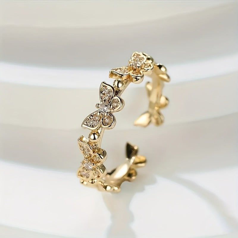 18k Elegant Butterfly Ring