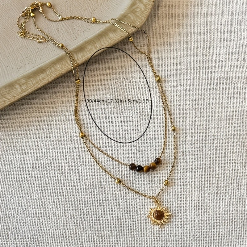 18k Vintage Sun Necklace