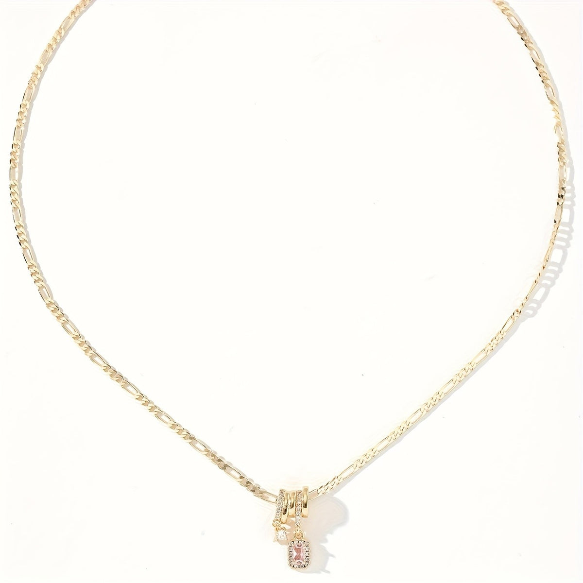 14k Elegant Geometric Drop Necklace