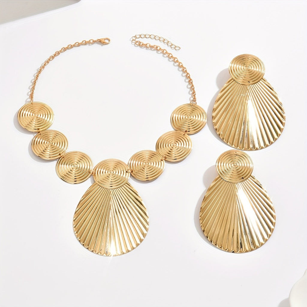 18k Vintage Geometric Jewelry Set