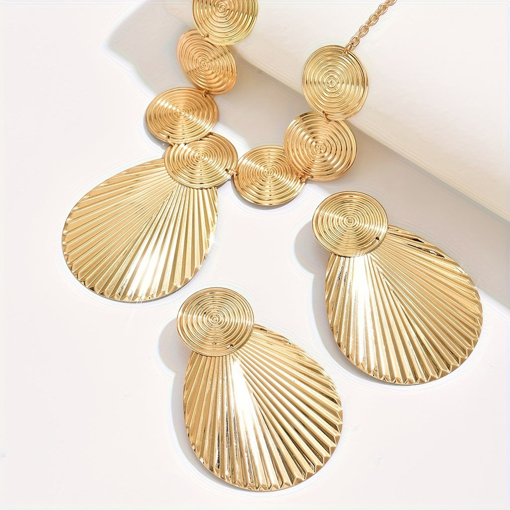 18k Vintage Geometric Jewelry Set