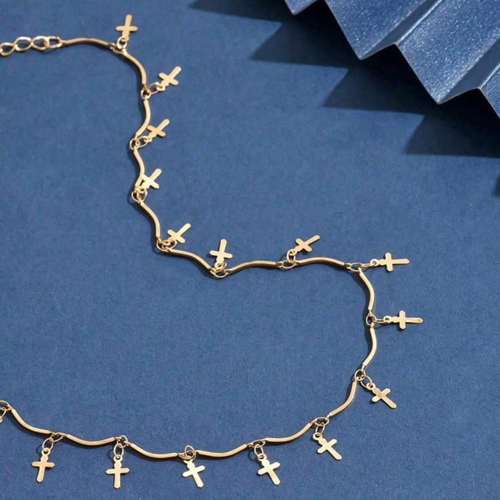 18k Dainty Cross Necklace