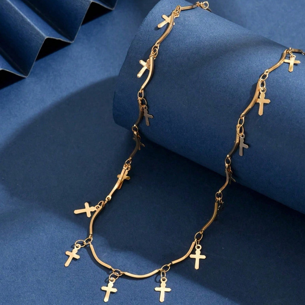 18k Dainty Cross Necklace