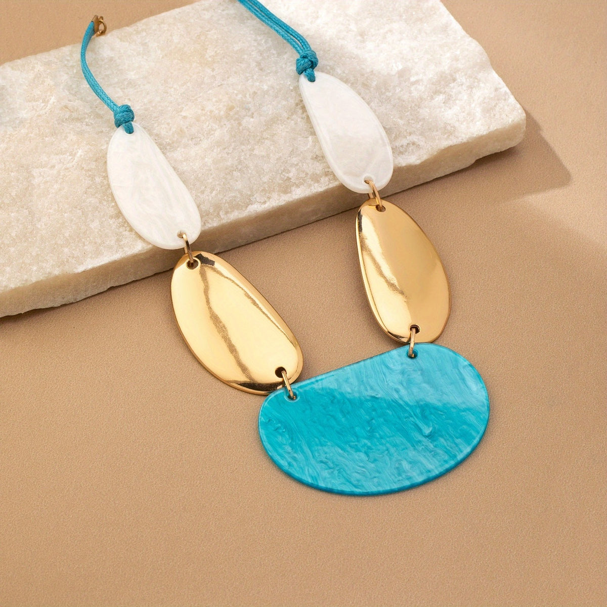 14k Boho Geometric Necklace