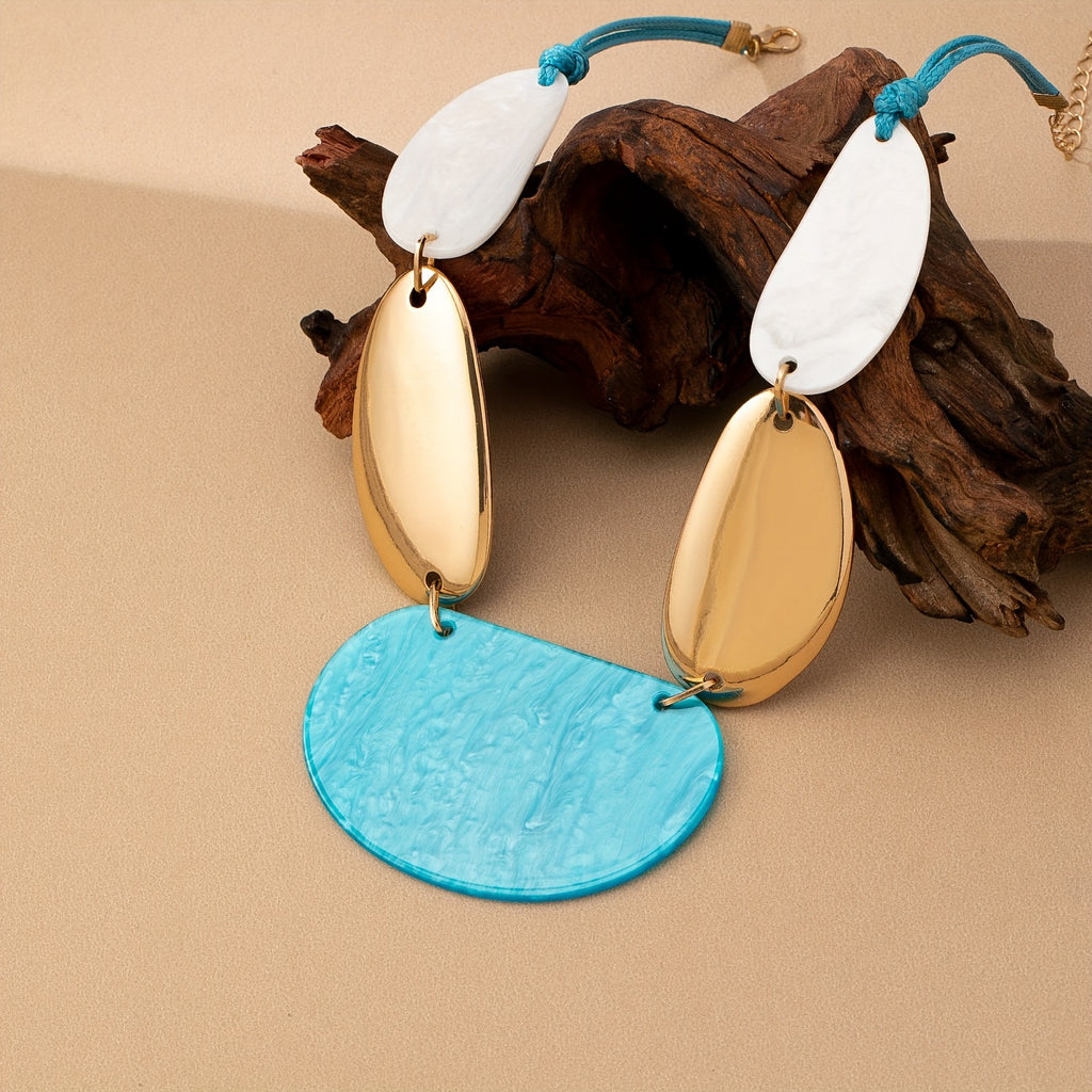 14k Boho Geometric Necklace