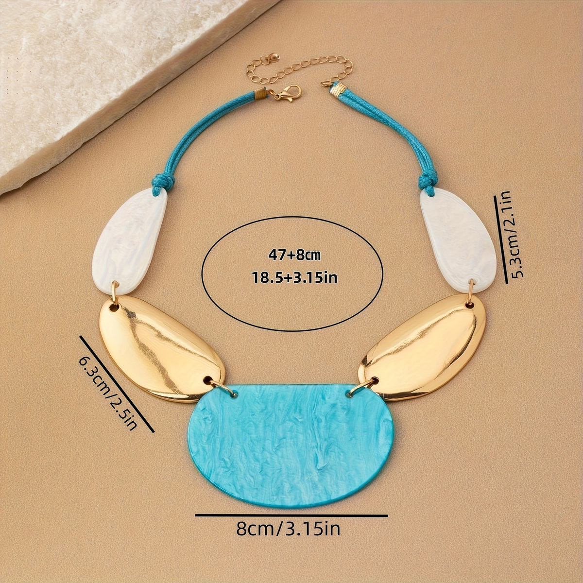 14k Boho Geometric Necklace