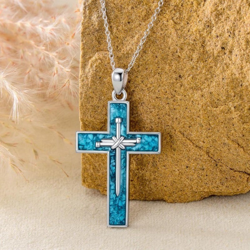 Turquoise Cross Necklace