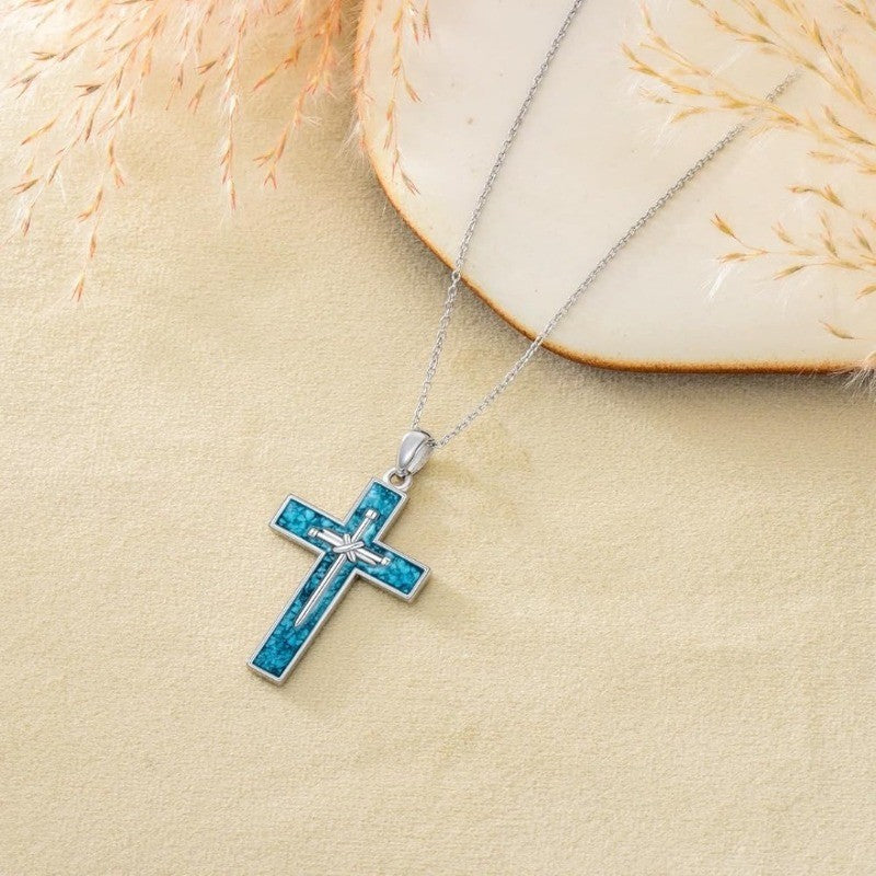 Turquoise Cross Necklace