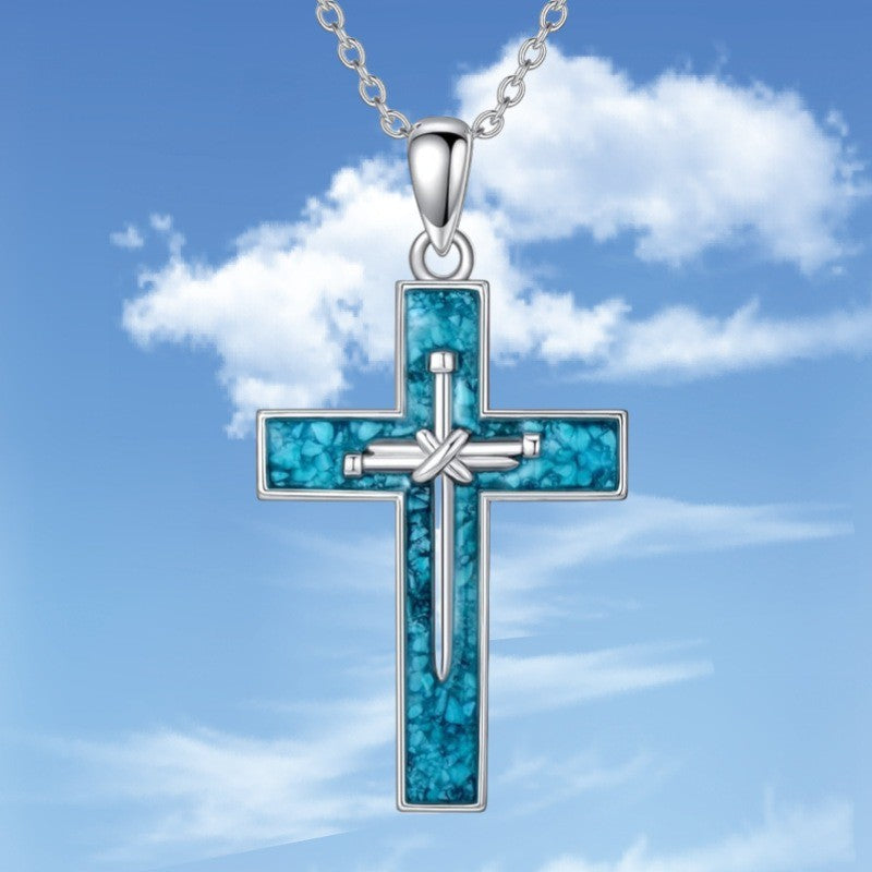 Turquoise Cross Necklace