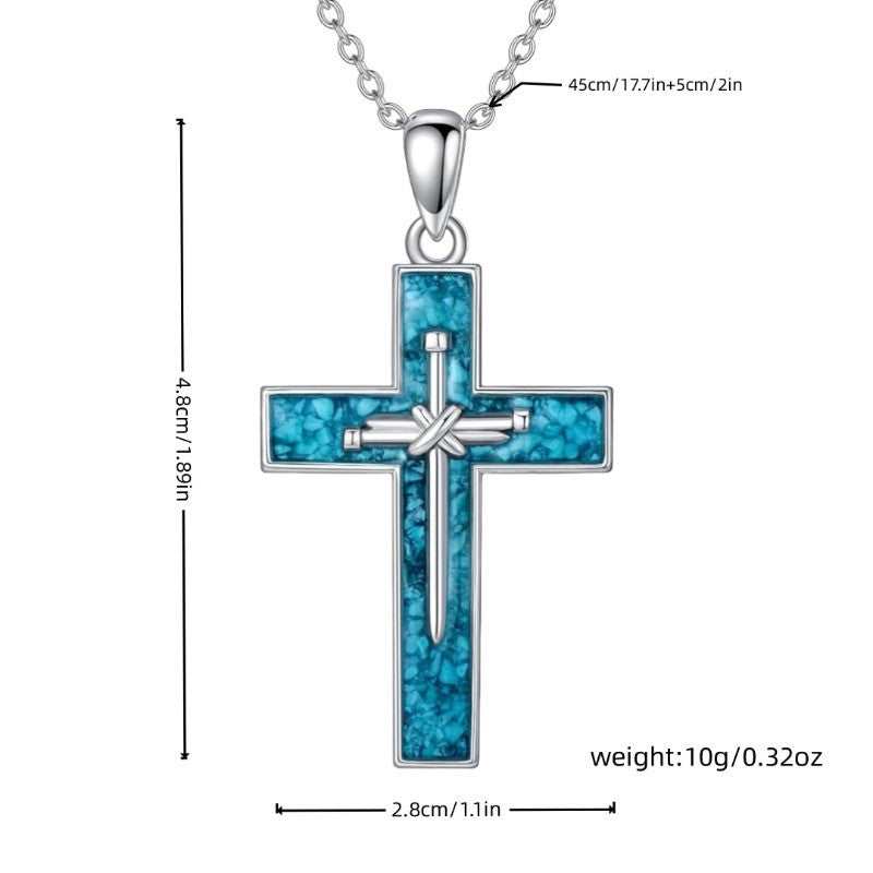 Turquoise Cross Necklace