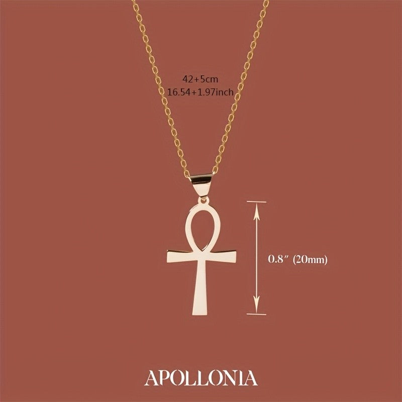 14k Dainty Ankh Layered Necklace