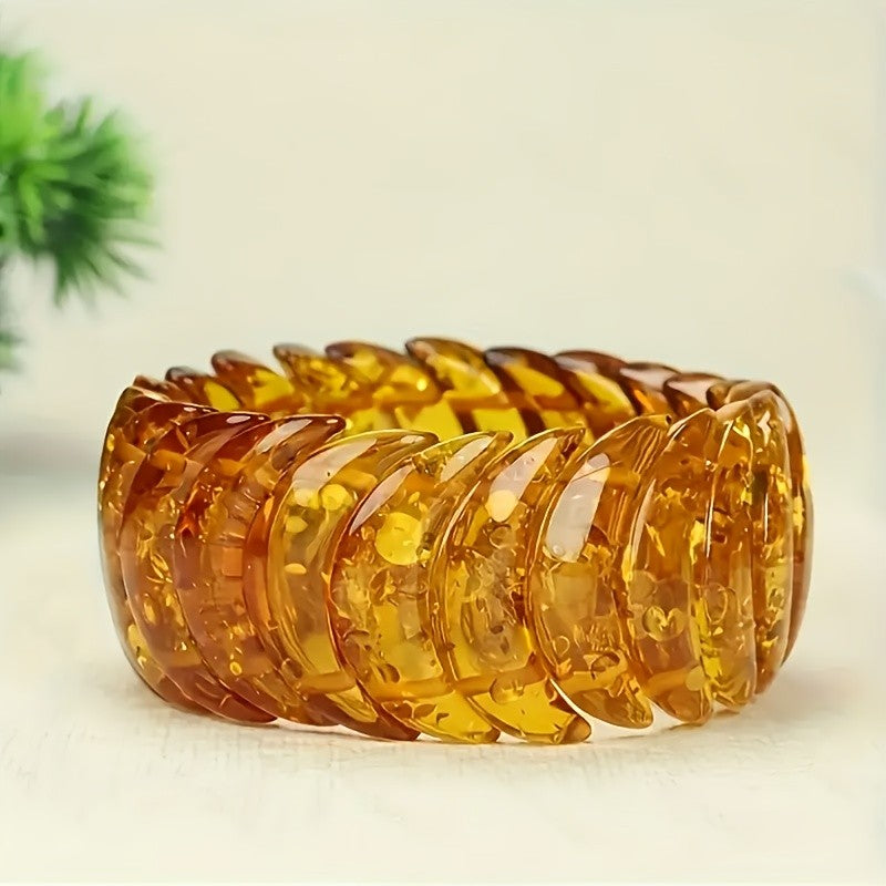 Amber Woven Texture Bracelet