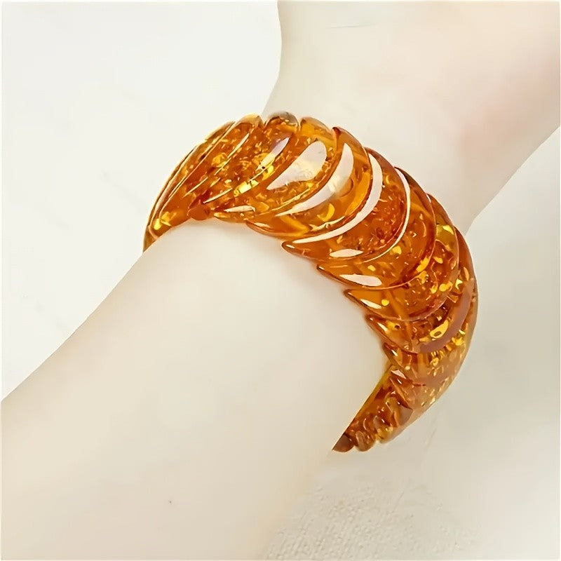 Amber Woven Texture Bracelet