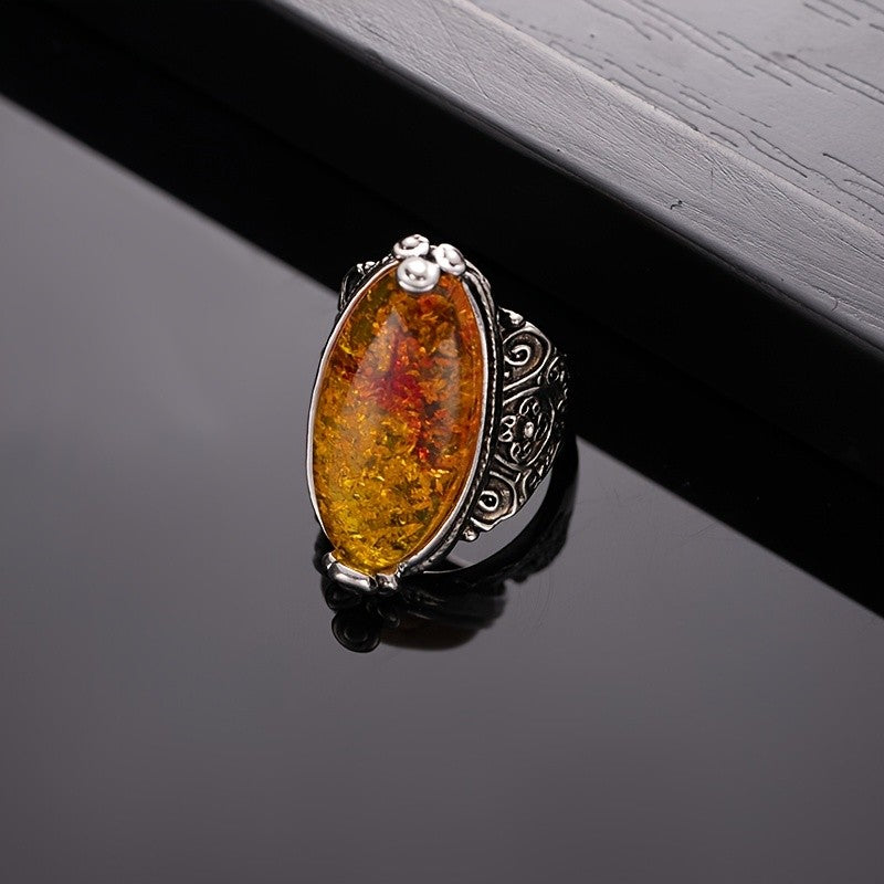Vintage Oval Stone Ring