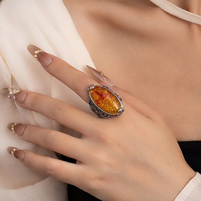 Vintage Oval Stone Ring