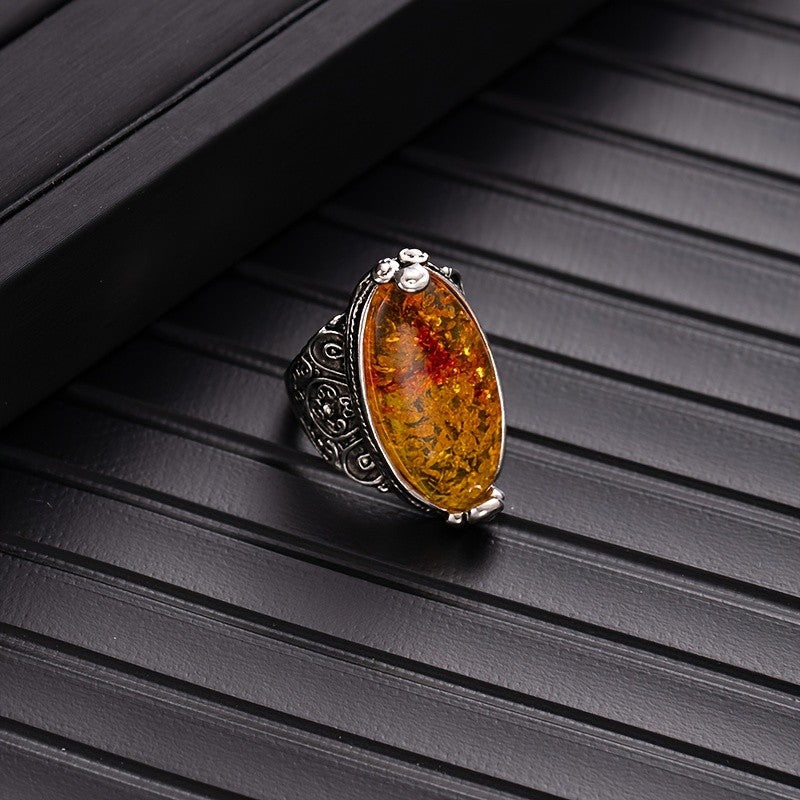 Vintage Oval Stone Ring