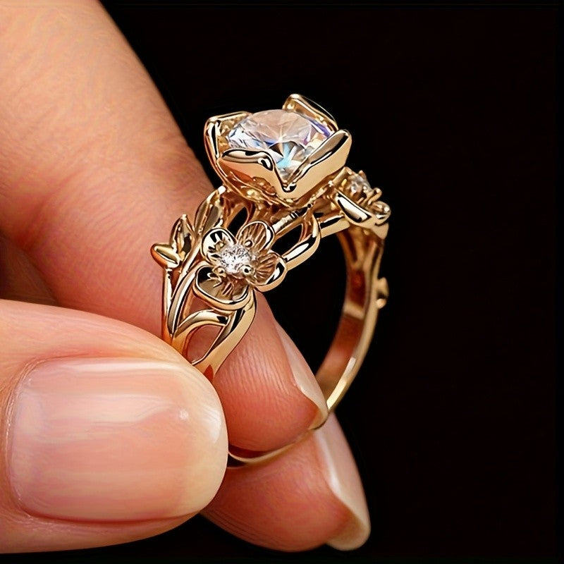 18k Vintage Flower Ring